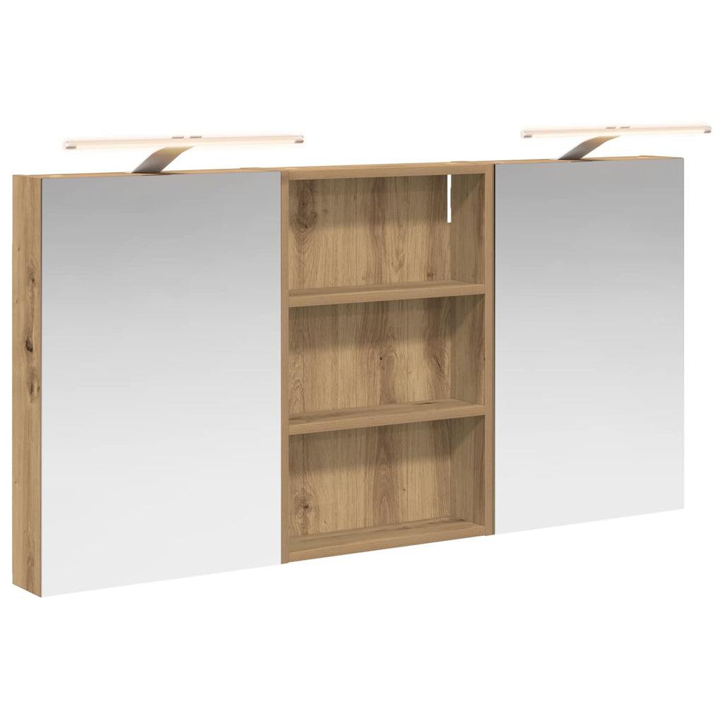Badezimmerschrank-Set 3 pcs 120 x 10,5 x 60,5 cm Holzwerkstoff