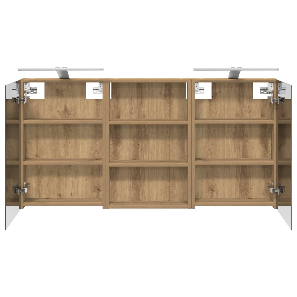 Badezimmerschrank-Set 3 pcs 120 x 10,5 x 60,5 cm Holzwerkstoff