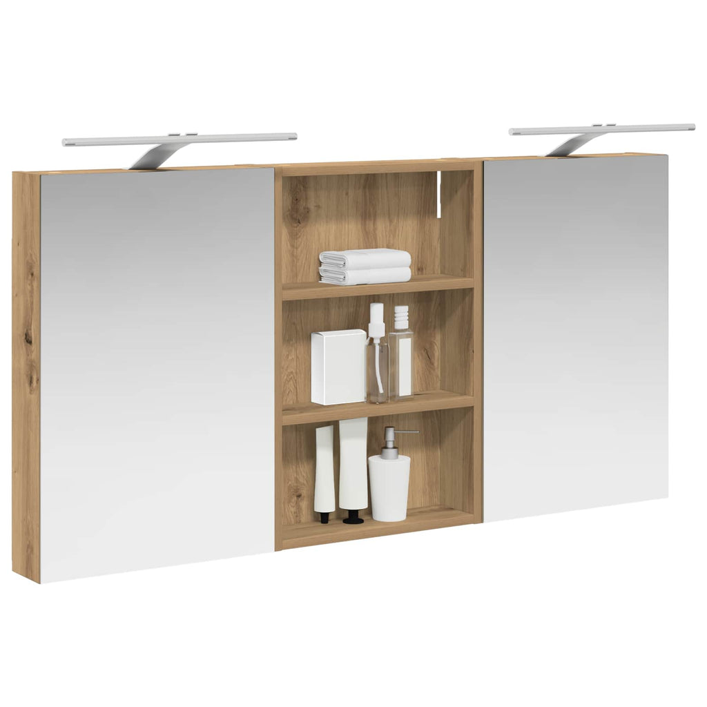 Badezimmerschrank-Set 3 pcs 120 x 10,5 x 60,5 cm Holzwerkstoff