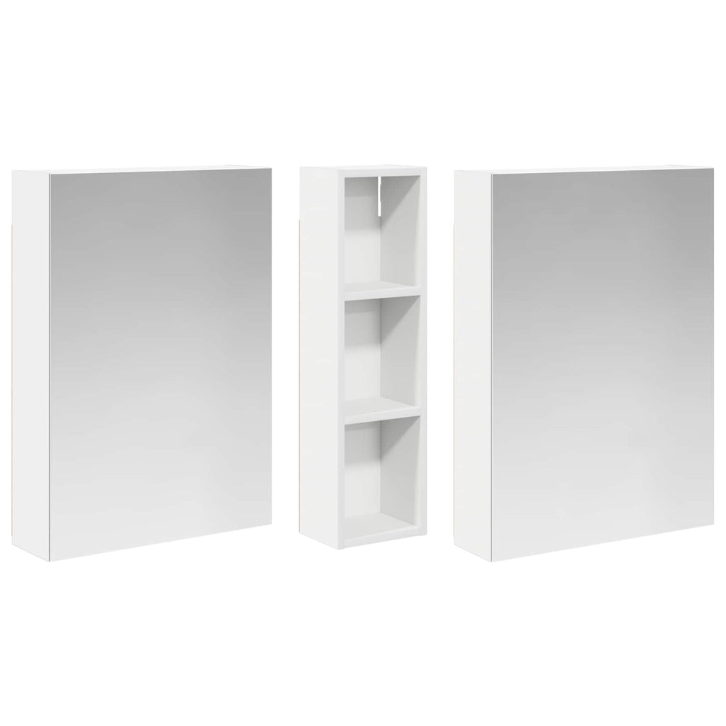 Badezimmerschrank-Set 3 pcs 120 x 14,5 x 70 cm Holzwerkstoff