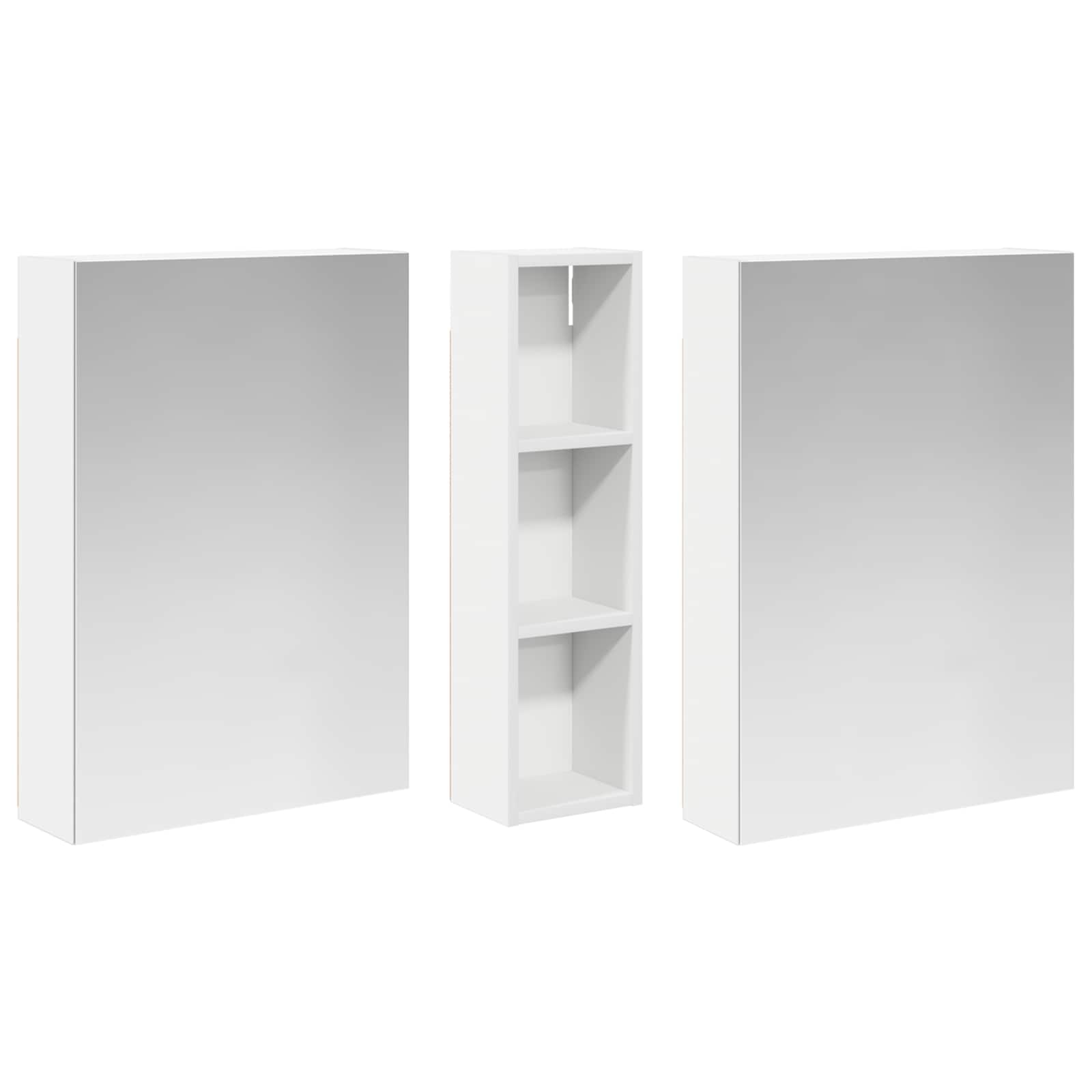 Badezimmerschrank-Set 3 pcs 120 x 14,5 x 70 cm Holzwerkstoff