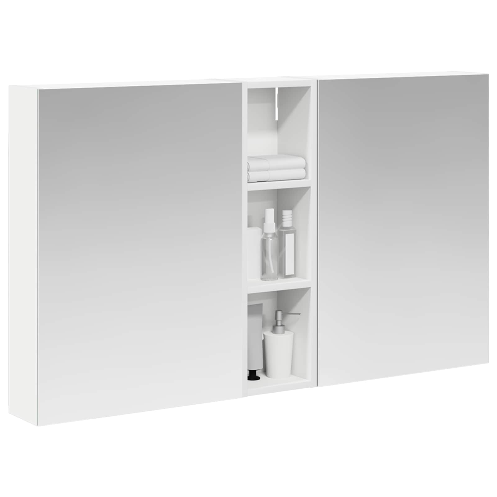 Badezimmerschrank-Set 3 pcs 120 x 14,5 x 70 cm Holzwerkstoff