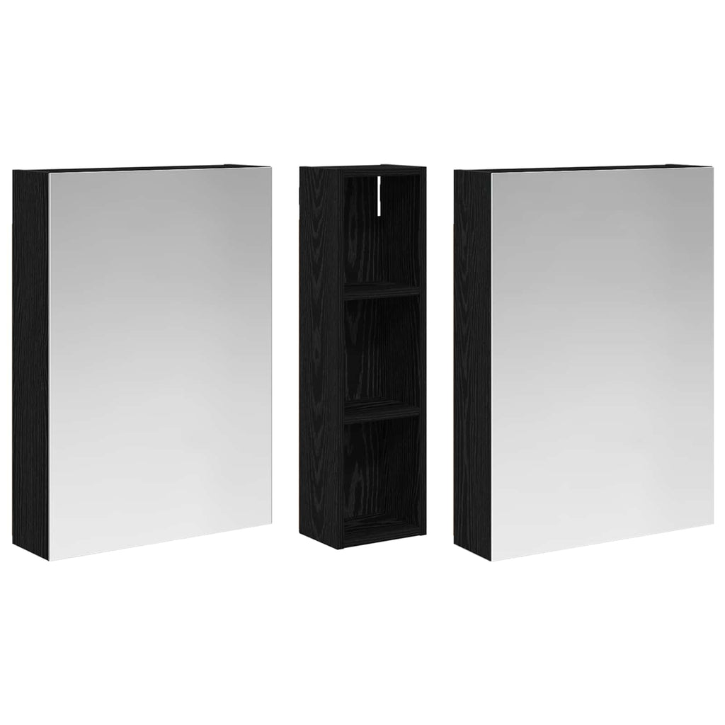 Badezimmerschrank-Set 3 pcs 120 x 14,5 x 70 cm Holzwerkstoff