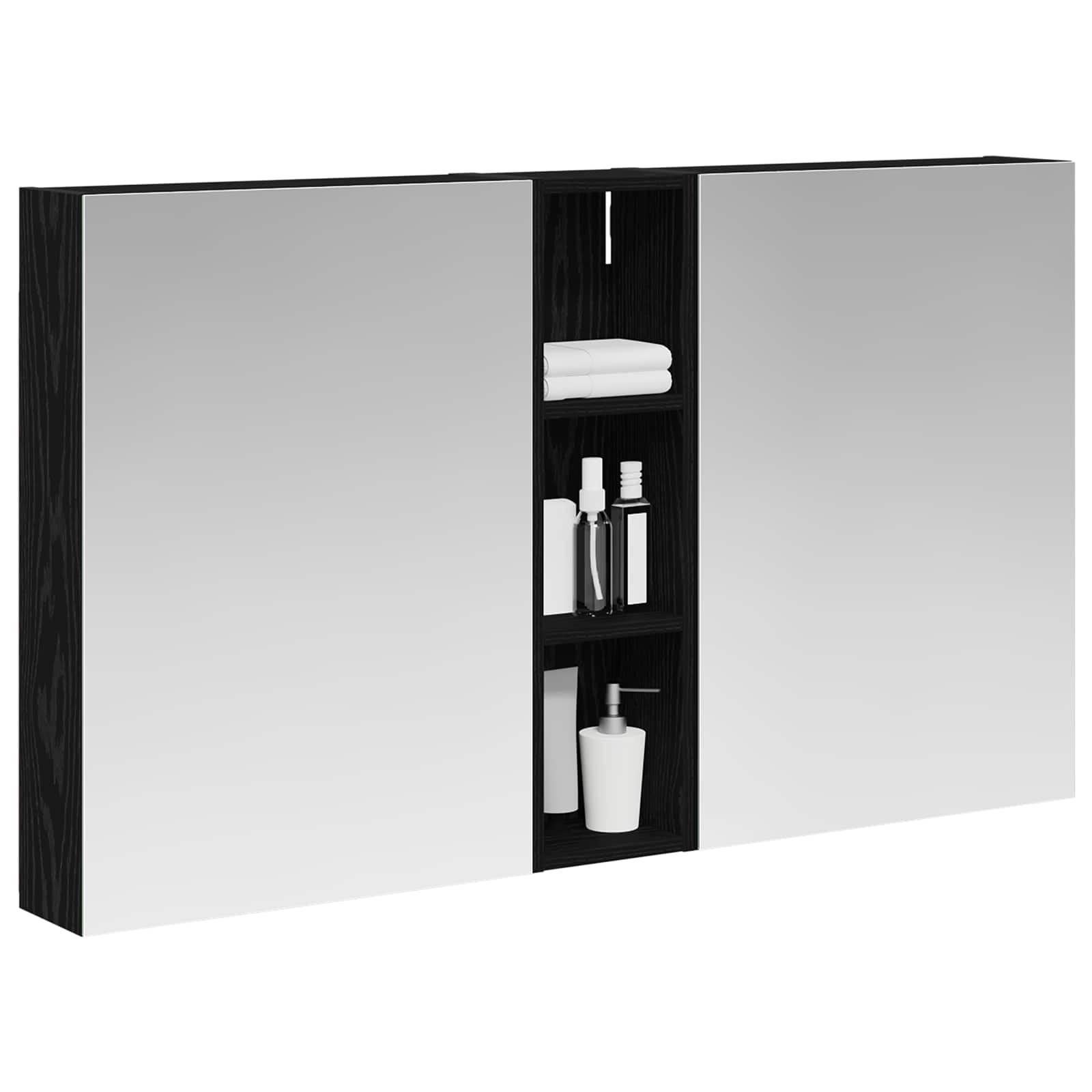 Badezimmerschrank-Set 3 pcs 120 x 14,5 x 70 cm Holzwerkstoff