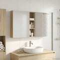 Badezimmerschrank-Set 3 pcs 120 x 14,5 x 70 cm Holzwerkstoff
