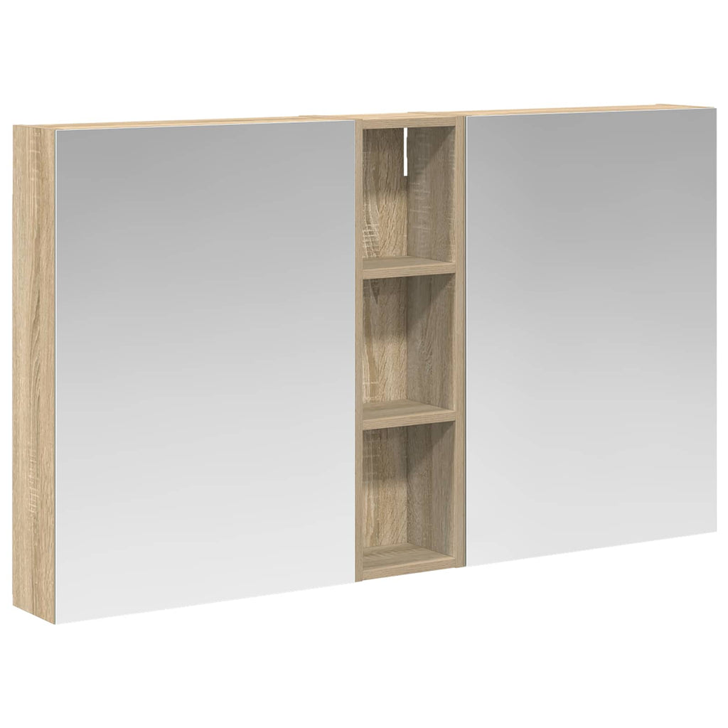 Badezimmerschrank-Set 3 pcs 120 x 14,5 x 70 cm Holzwerkstoff