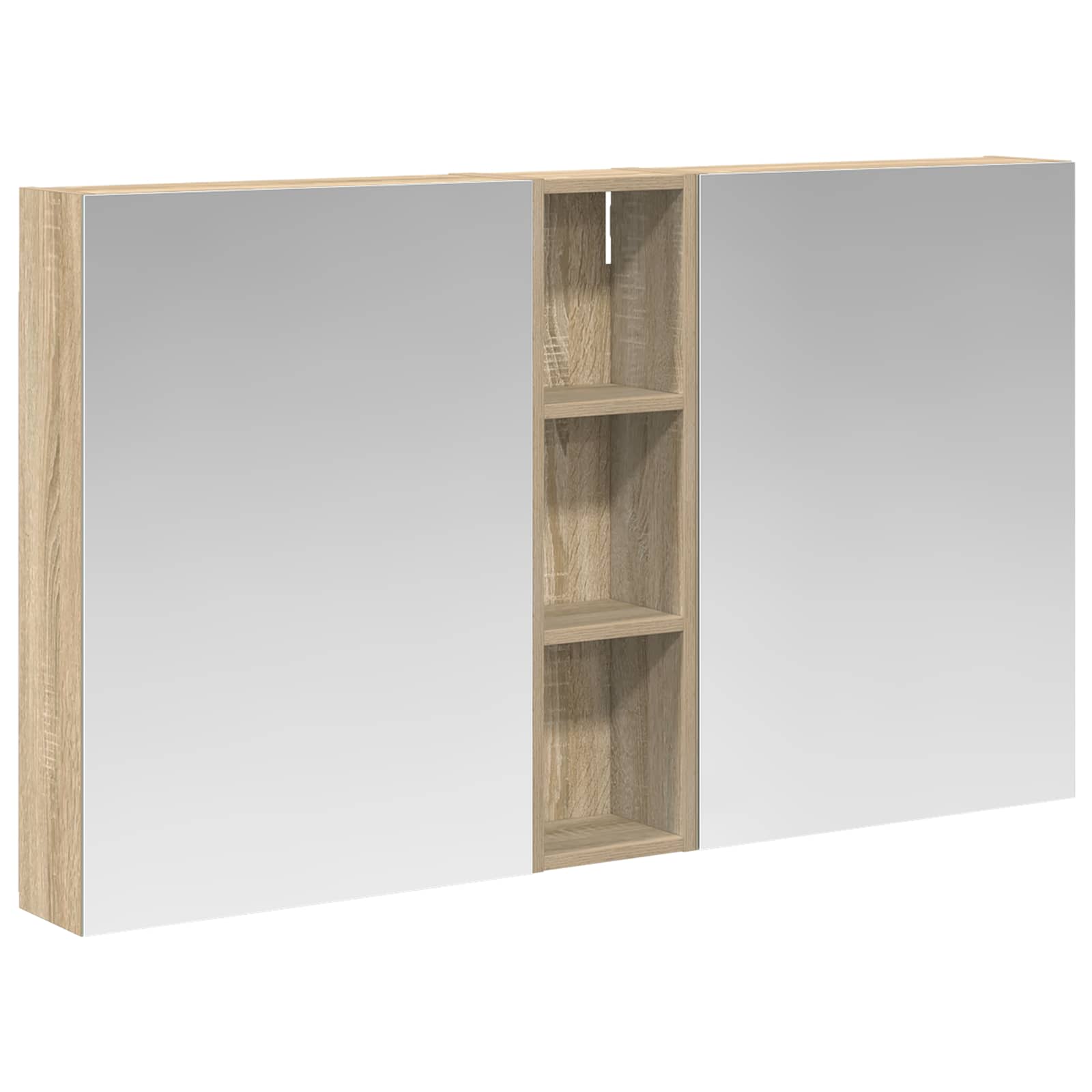 Badezimmerschrank-Set 3 pcs 120 x 14,5 x 70 cm Holzwerkstoff
