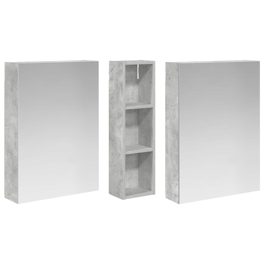 Badezimmerschrank-Set 3 pcs 120 x 14,5 x 70 cm Holzwerkstoff