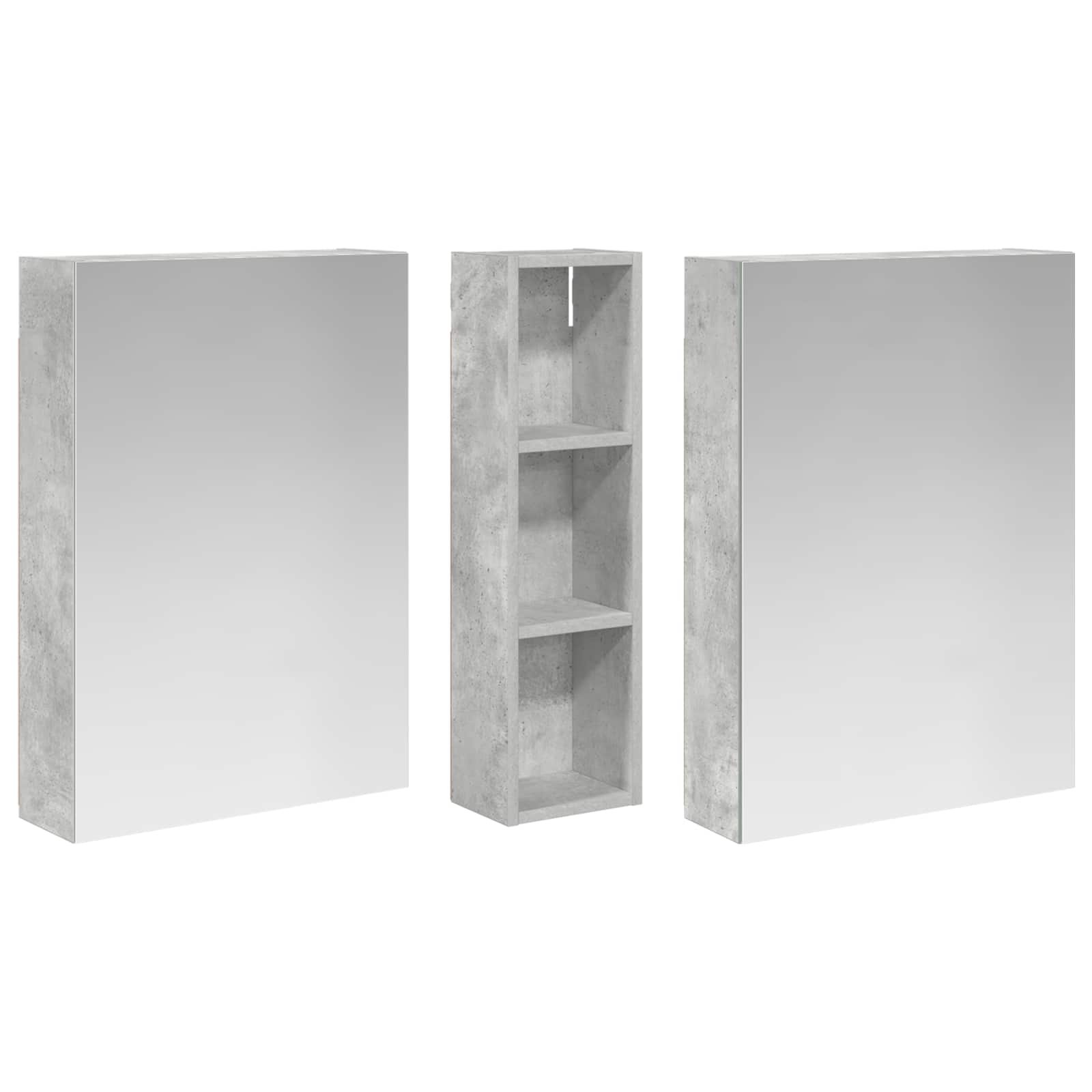 Badezimmerschrank-Set 3 pcs 120 x 14,5 x 70 cm Holzwerkstoff