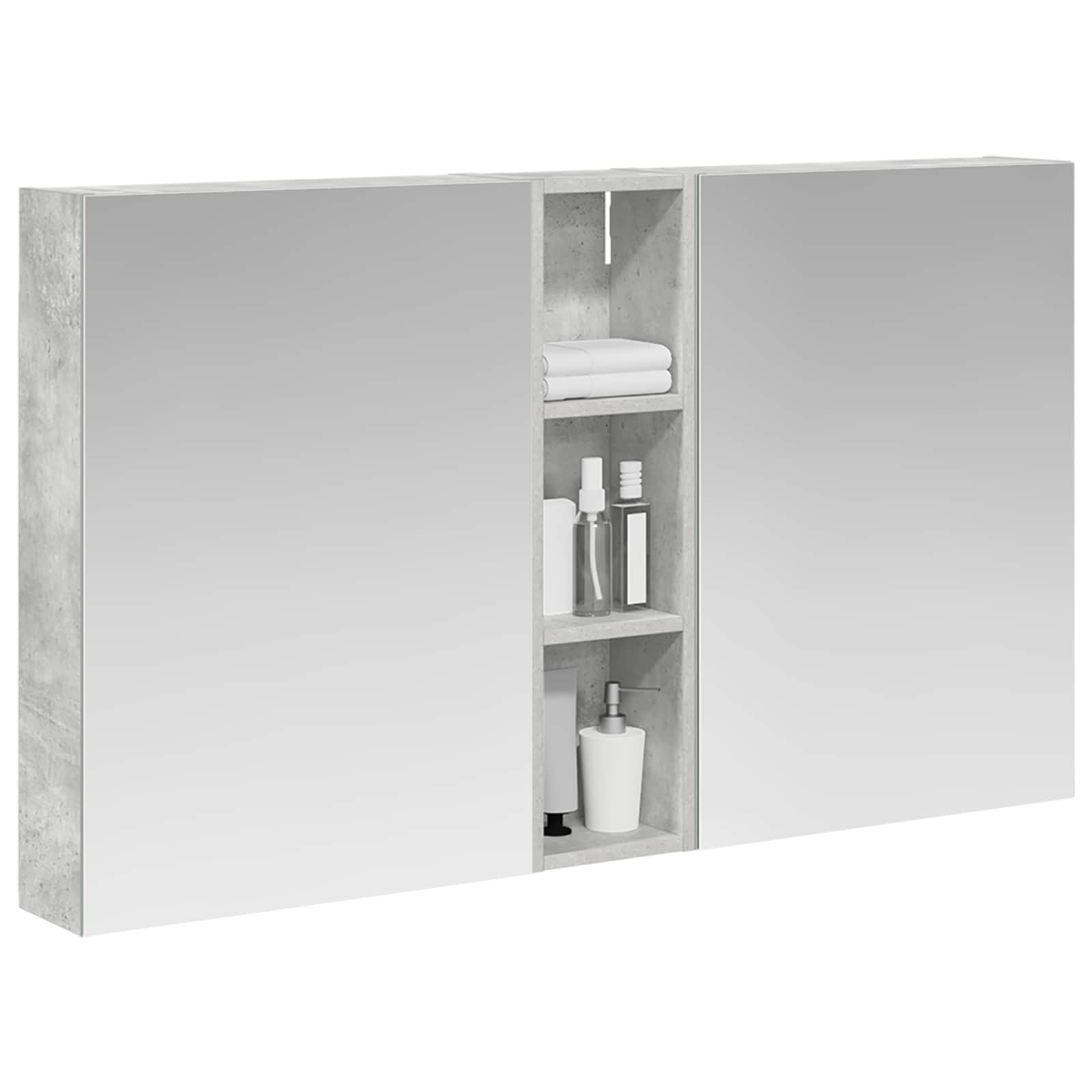 Badezimmerschrank-Set 3 pcs 120 x 14,5 x 70 cm Holzwerkstoff