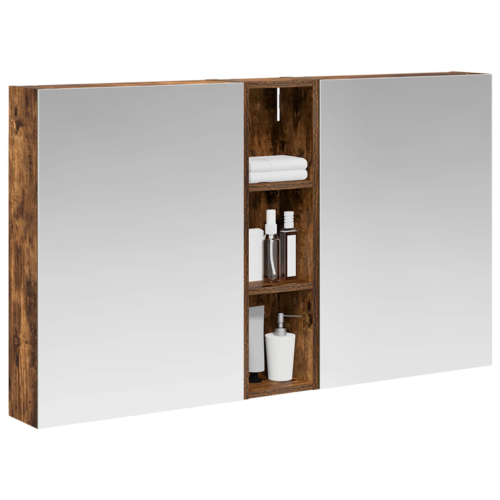 Badezimmerschrank-Set 3 pcs 120 x 14,5 x 70 cm Holzwerkstoff