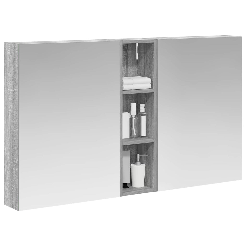 Badezimmerschrank-Set 3 pcs 120 x 14,5 x 70 cm Holzwerkstoff