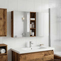 Badezimmerschrank-Set 3 pcs 120 x 14,5 x 70 cm Holzwerkstoff