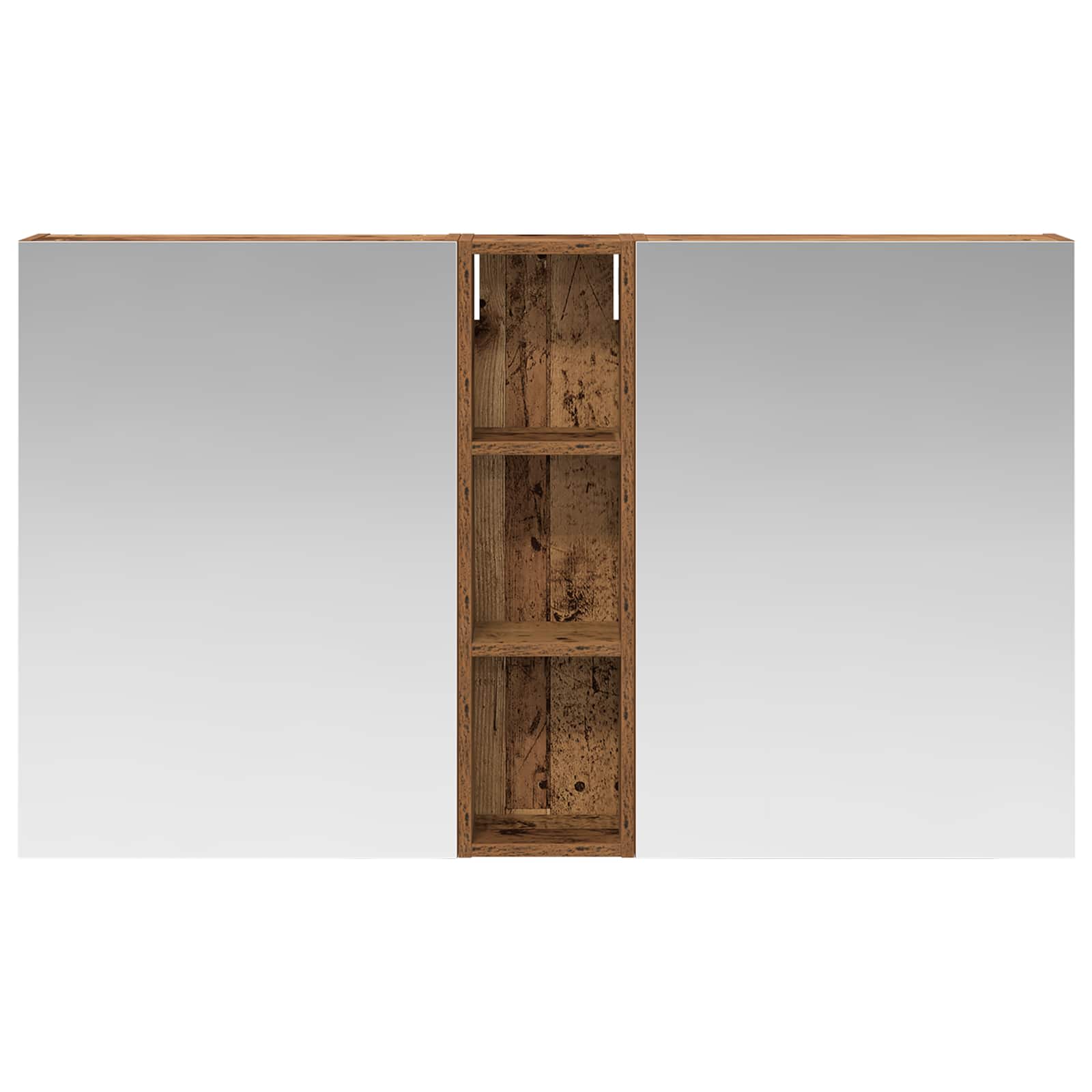 Badezimmerschrank-Set 3 pcs 120 x 14,5 x 70 cm Holzwerkstoff