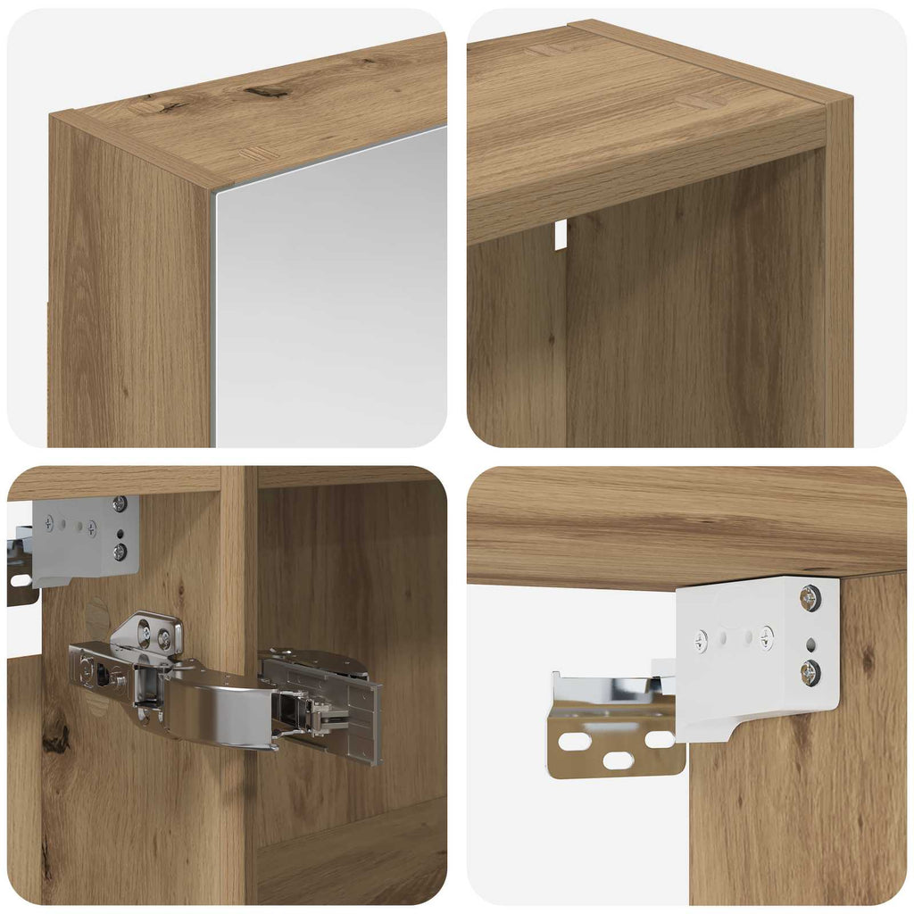 Badezimmerschrank-Set 3 pcs 120 x 14,5 x 70 cm Holzwerkstoff