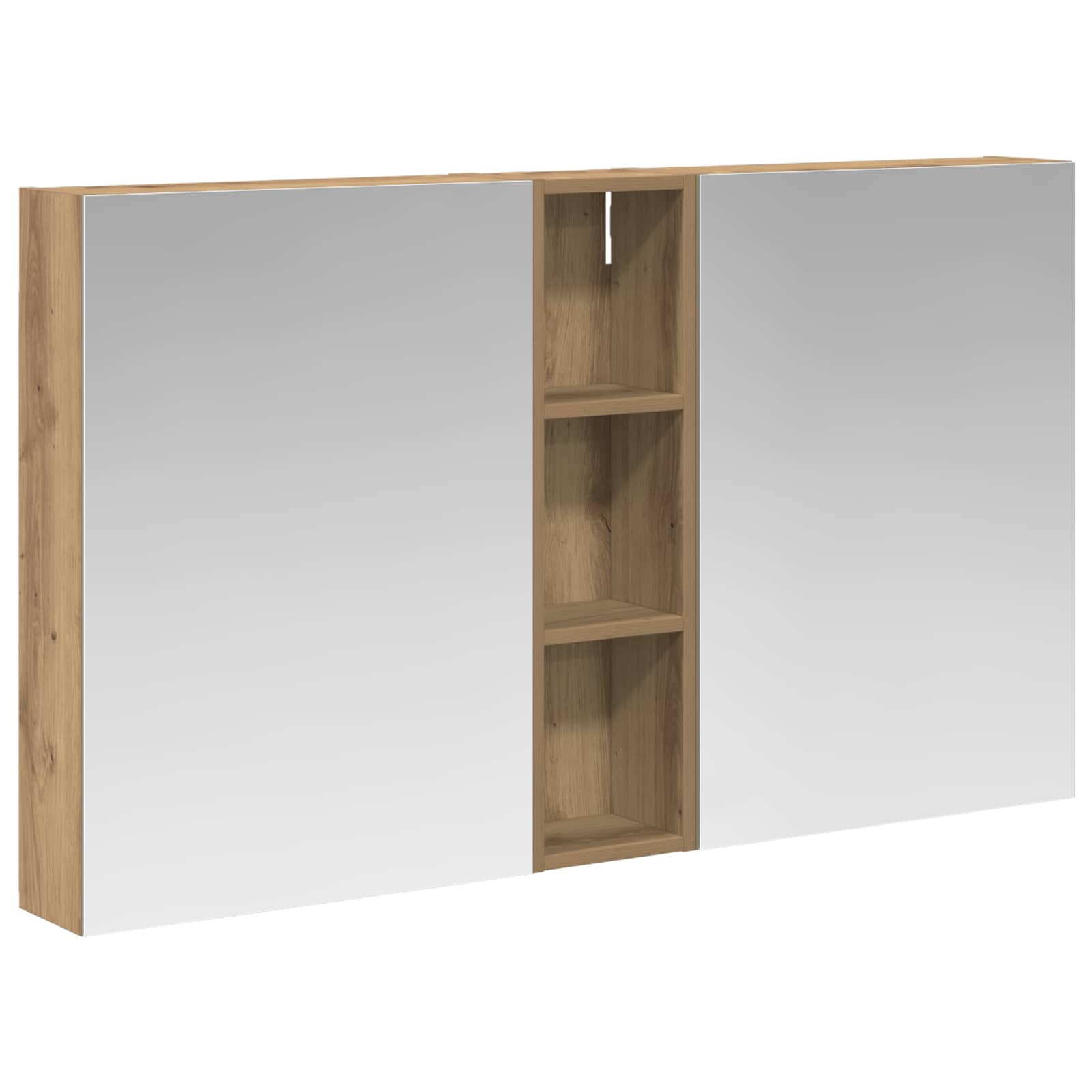 Badezimmerschrank-Set 3 pcs 120 x 14,5 x 70 cm Holzwerkstoff