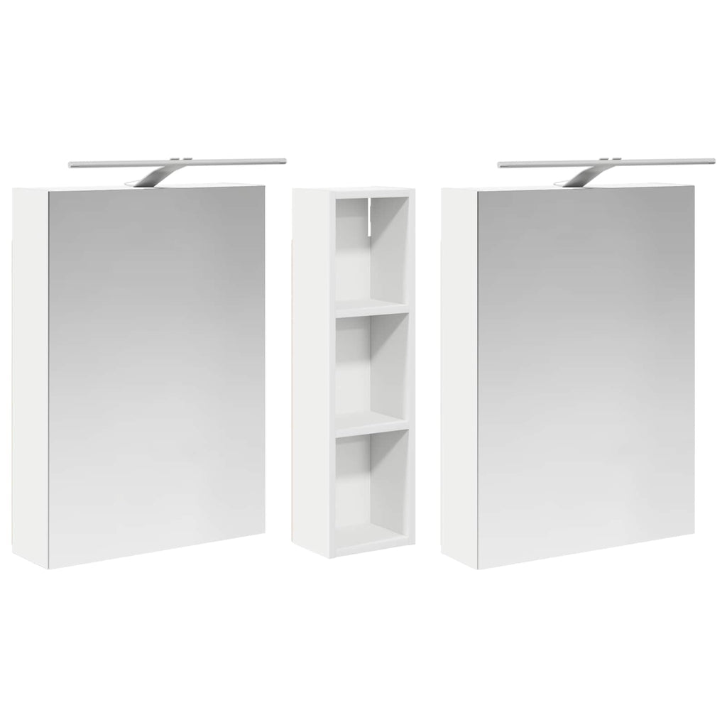 Badezimmerschrank-Set 3 pcs 120 x 14,5 x 70 cm Holzwerkstoff