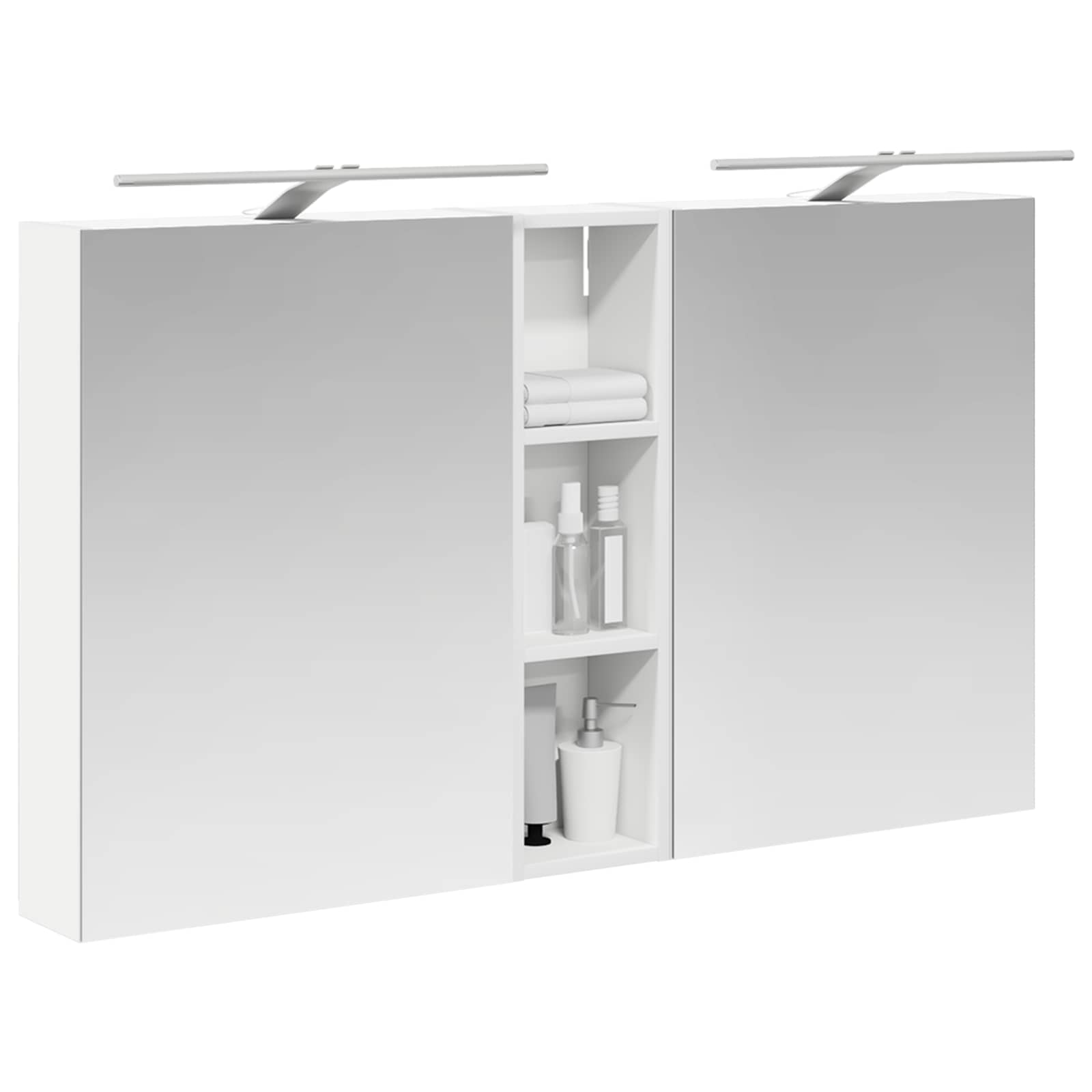 Badezimmerschrank-Set 3 pcs 120 x 14,5 x 70 cm Holzwerkstoff