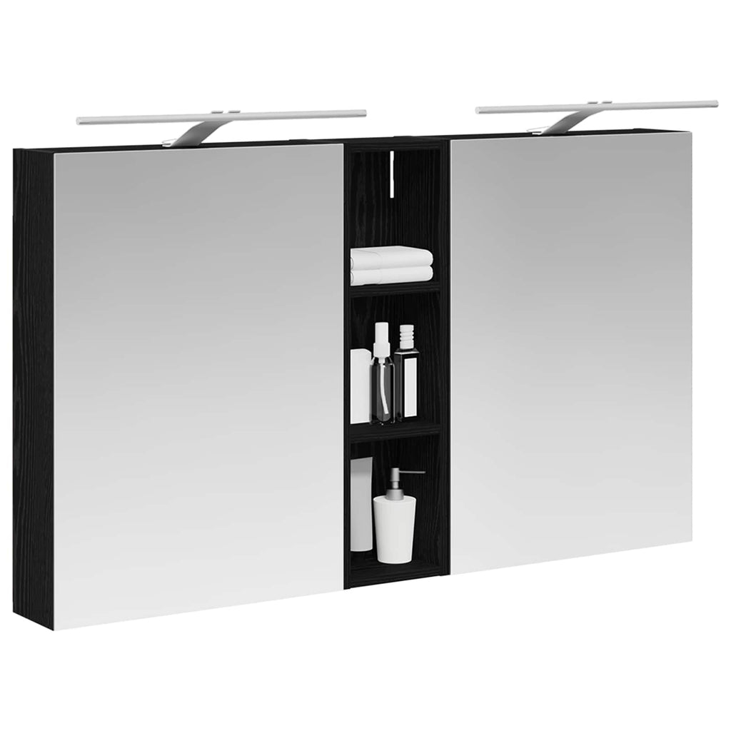 Badezimmerschrank-Set 3 pcs 120 x 14,5 x 70 cm Holzwerkstoff