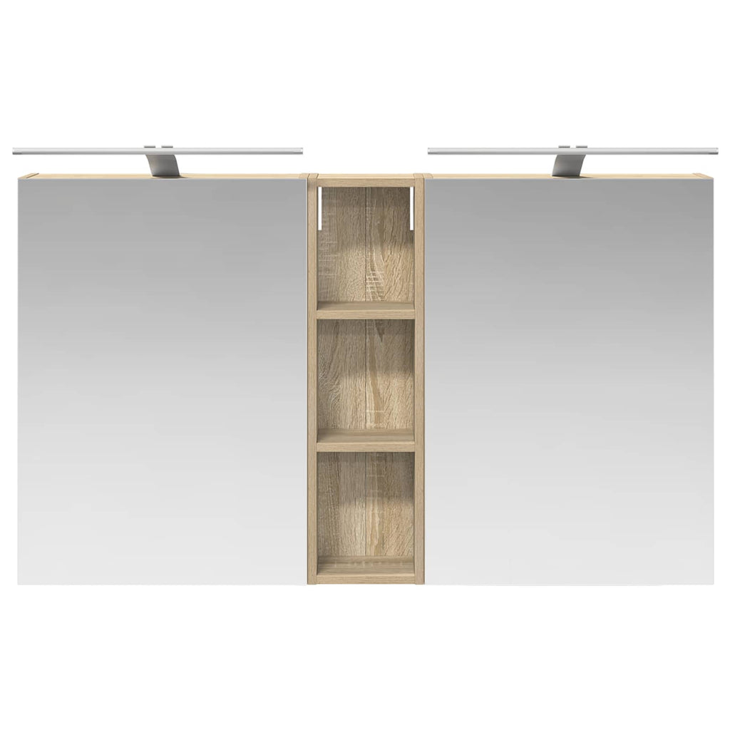 Badezimmerschrank-Set 3 pcs 120 x 14,5 x 70 cm Holzwerkstoff