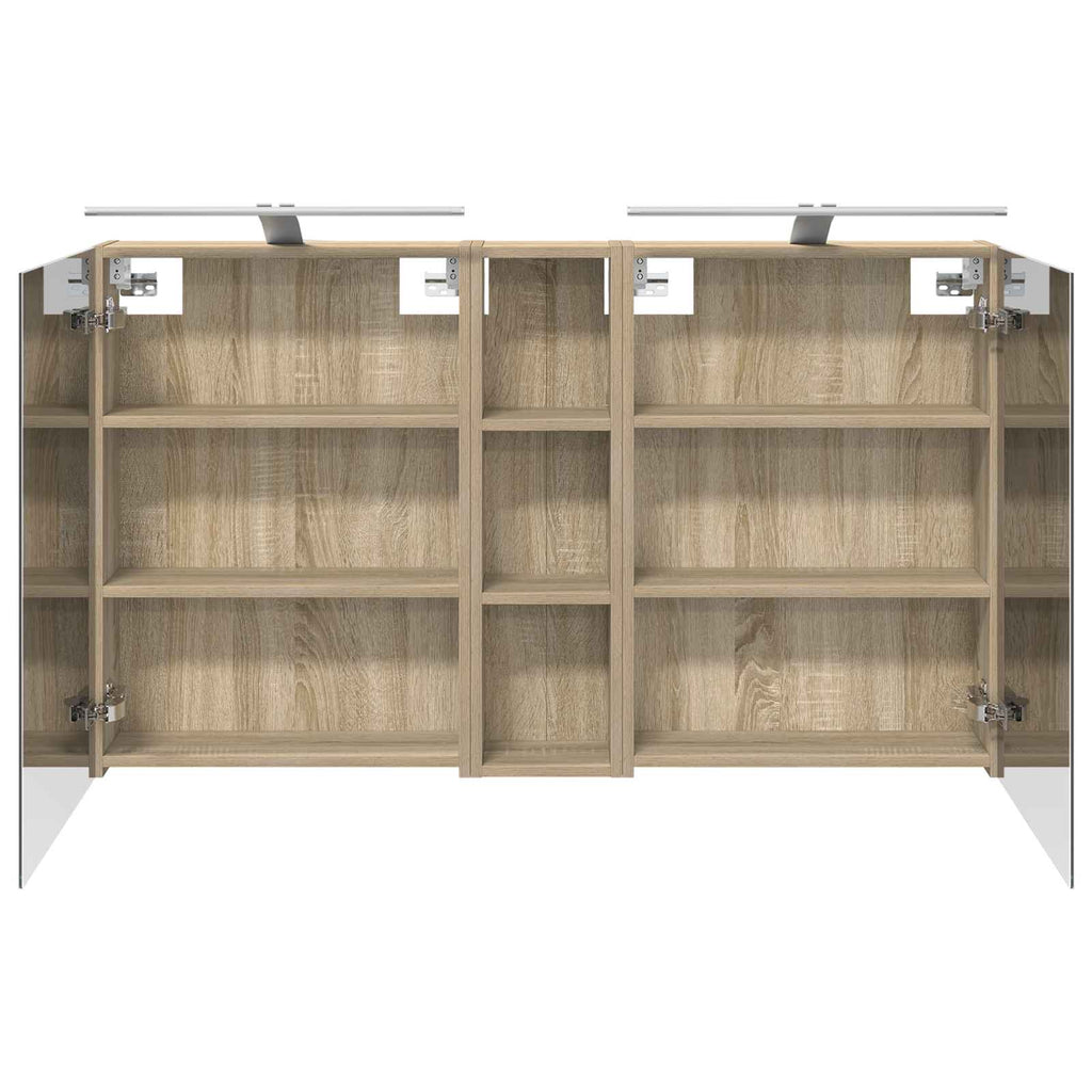 Badezimmerschrank-Set 3 pcs 120 x 14,5 x 70 cm Holzwerkstoff