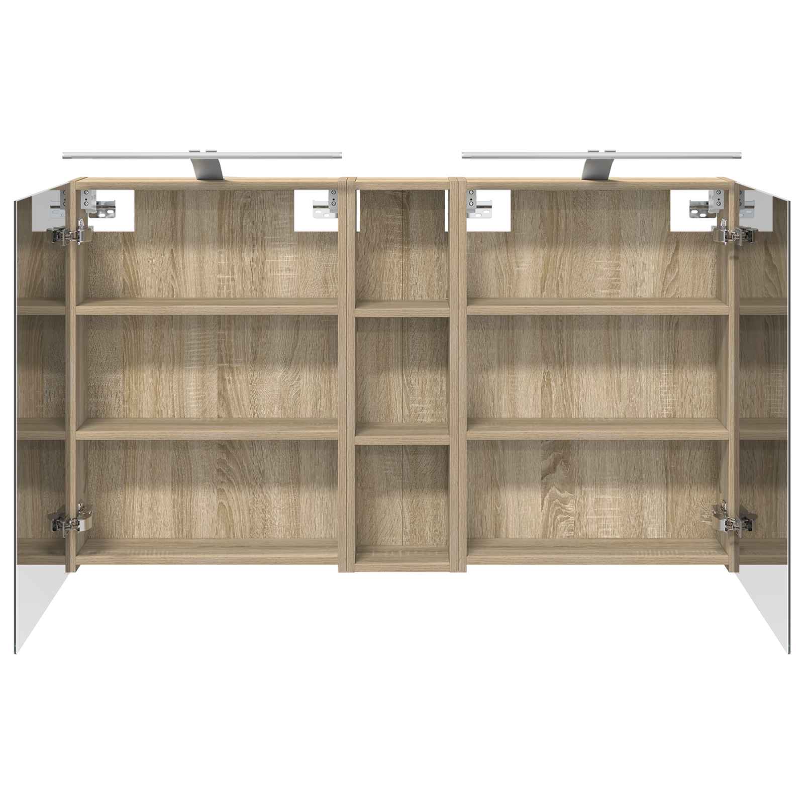 Badezimmerschrank-Set 3 pcs 120 x 14,5 x 70 cm Holzwerkstoff