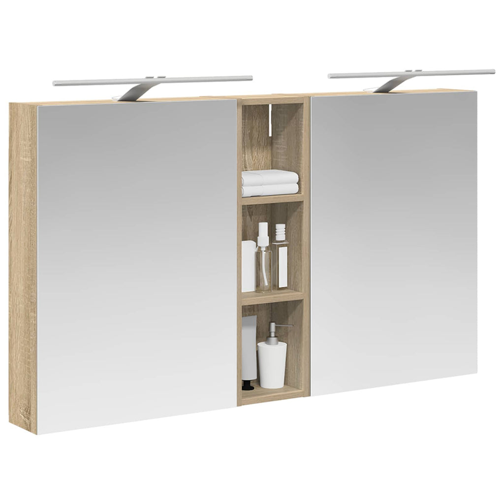 Badezimmerschrank-Set 3 pcs 120 x 14,5 x 70 cm Holzwerkstoff