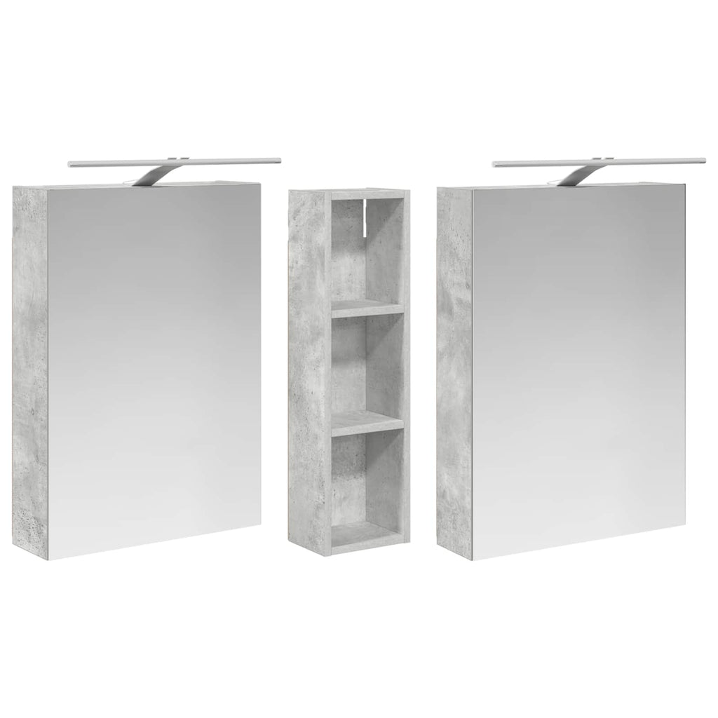 Badezimmerschrank-Set 3 pcs 120 x 14,5 x 70 cm Holzwerkstoff