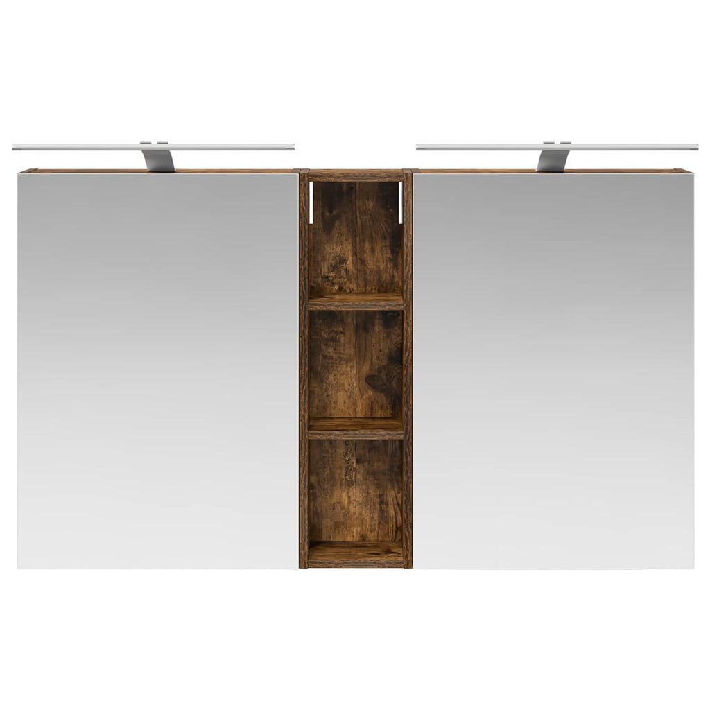 Badezimmerschrank-Set 3 pcs 120 x 14,5 x 70 cm Holzwerkstoff