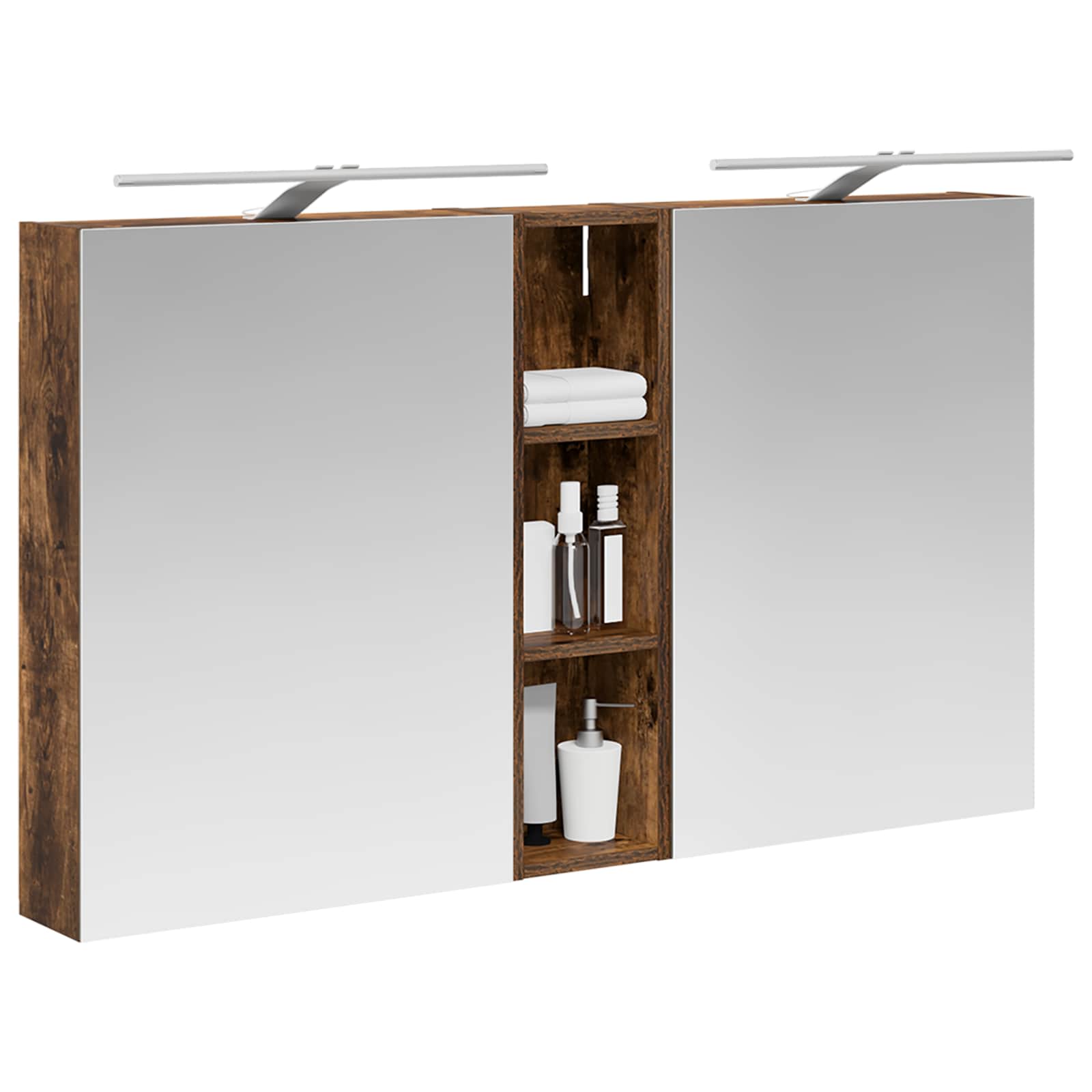 Badezimmerschrank-Set 3 pcs 120 x 14,5 x 70 cm Holzwerkstoff