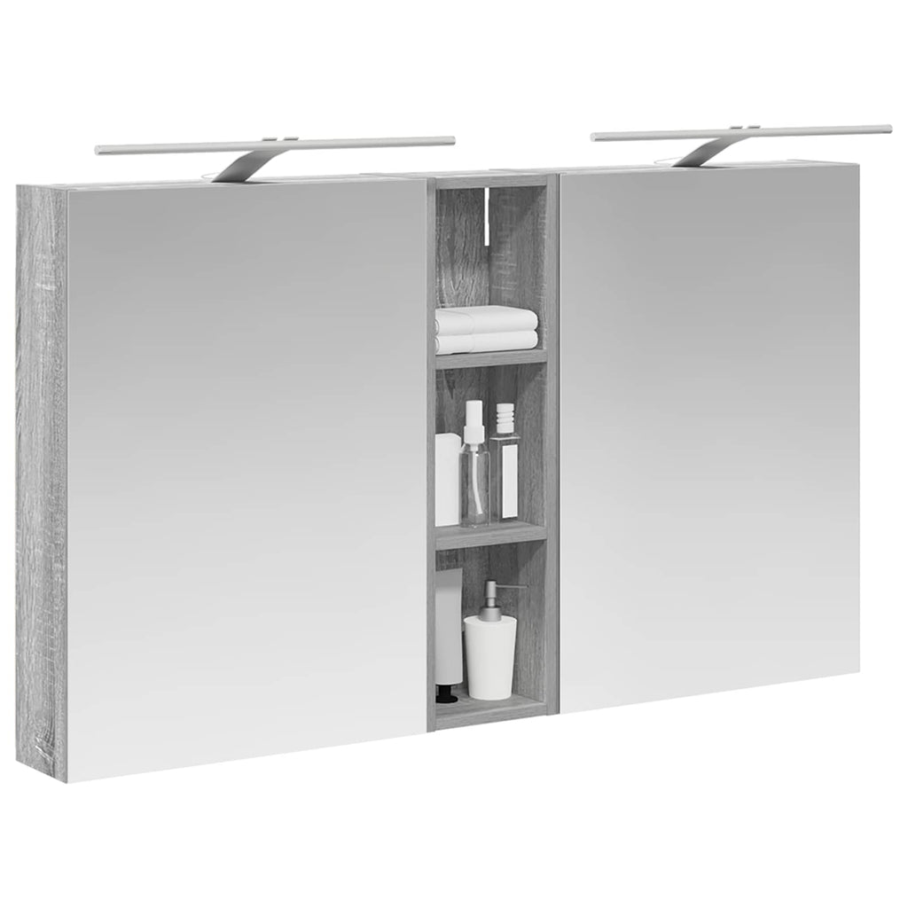 Badezimmerschrank-Set 3 pcs 120 x 14,5 x 70 cm Holzwerkstoff