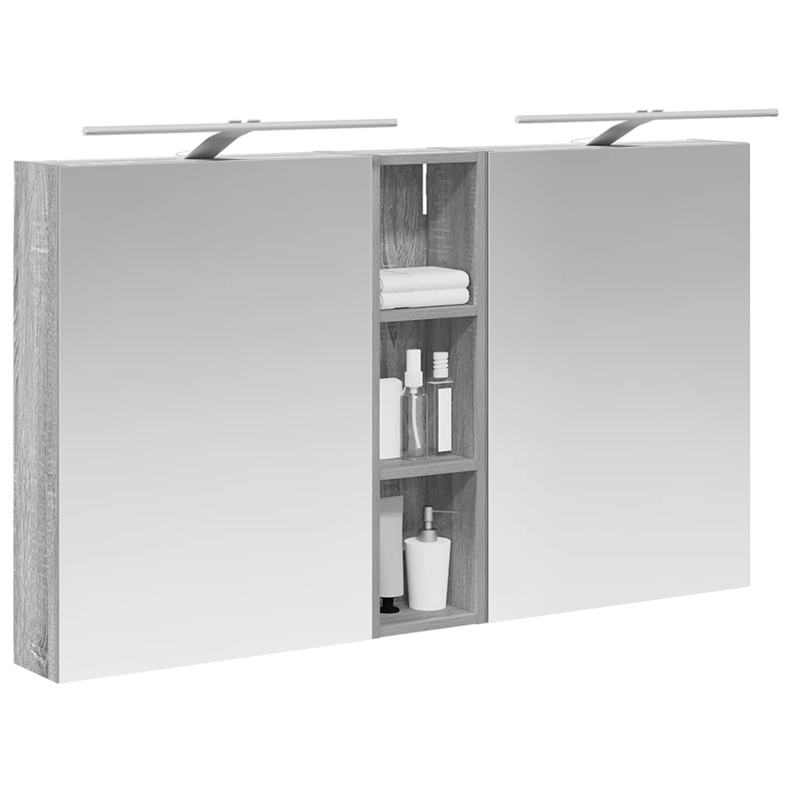 Badezimmerschrank-Set 3 pcs 120 x 14,5 x 70 cm Holzwerkstoff