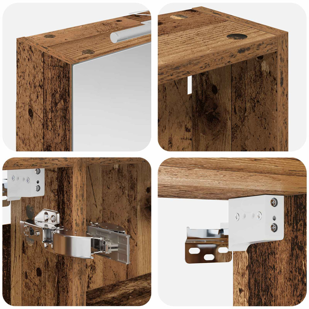 Badezimmerschrank-Set 3 pcs 120 x 14,5 x 70 cm Holzwerkstoff