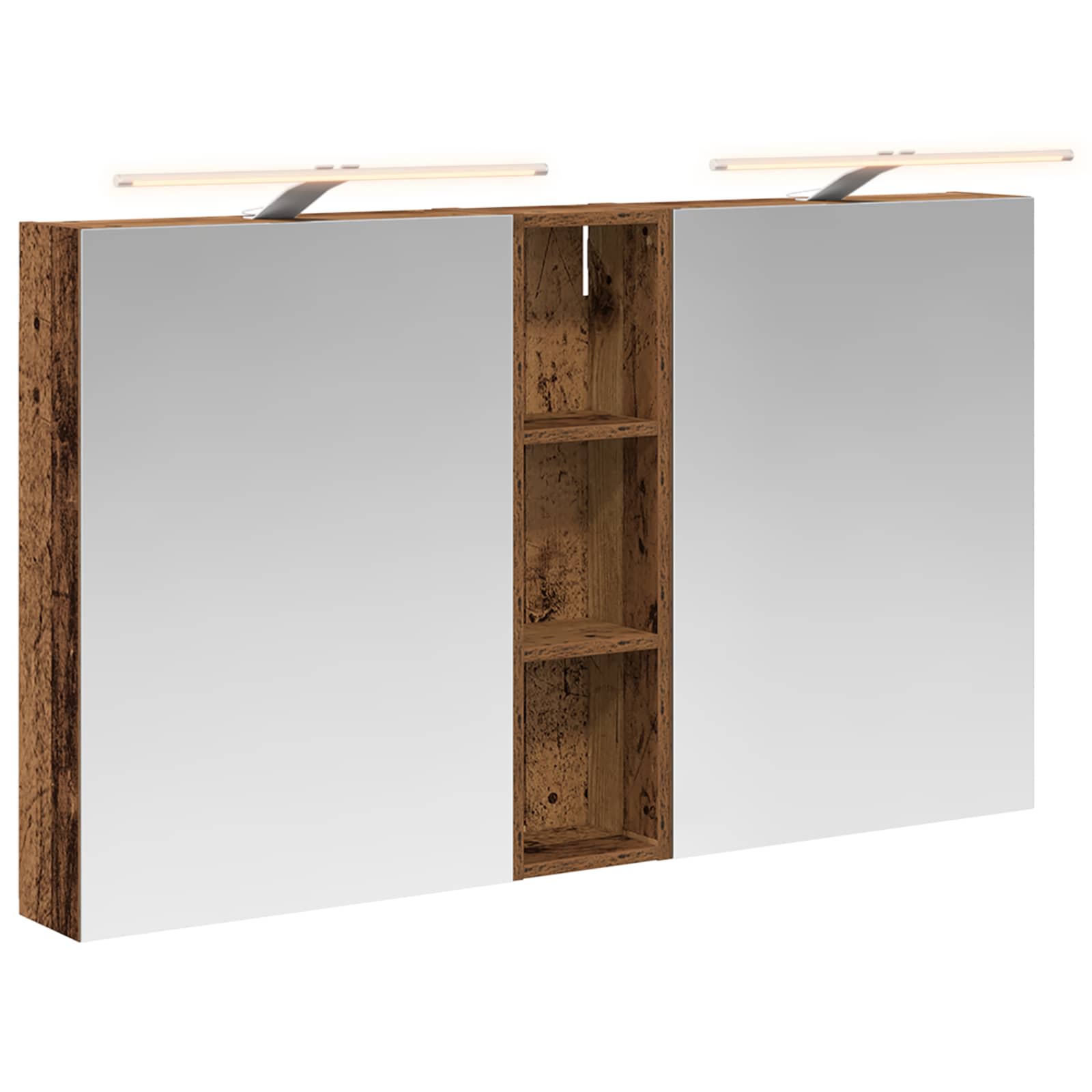 Badezimmerschrank-Set 3 pcs 120 x 14,5 x 70 cm Holzwerkstoff