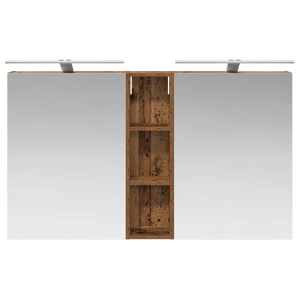 Badezimmerschrank-Set 3 pcs 120 x 14,5 x 70 cm Holzwerkstoff
