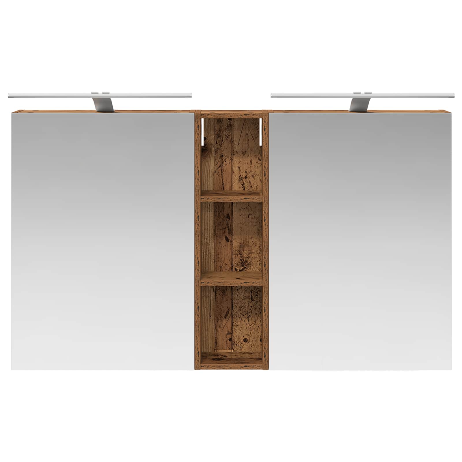 Badezimmerschrank-Set 3 pcs 120 x 14,5 x 70 cm Holzwerkstoff