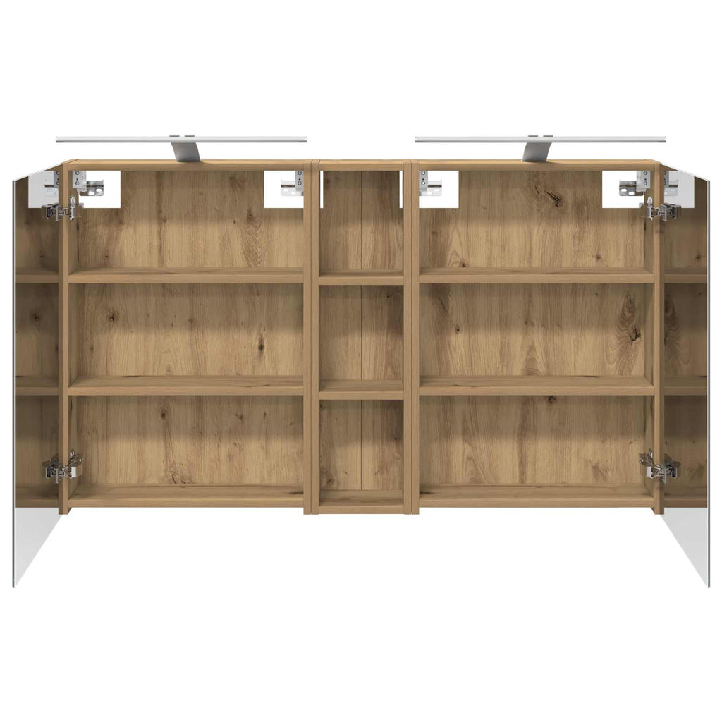 Badezimmerschrank-Set 3 pcs 120 x 14,5 x 70 cm Holzwerkstoff