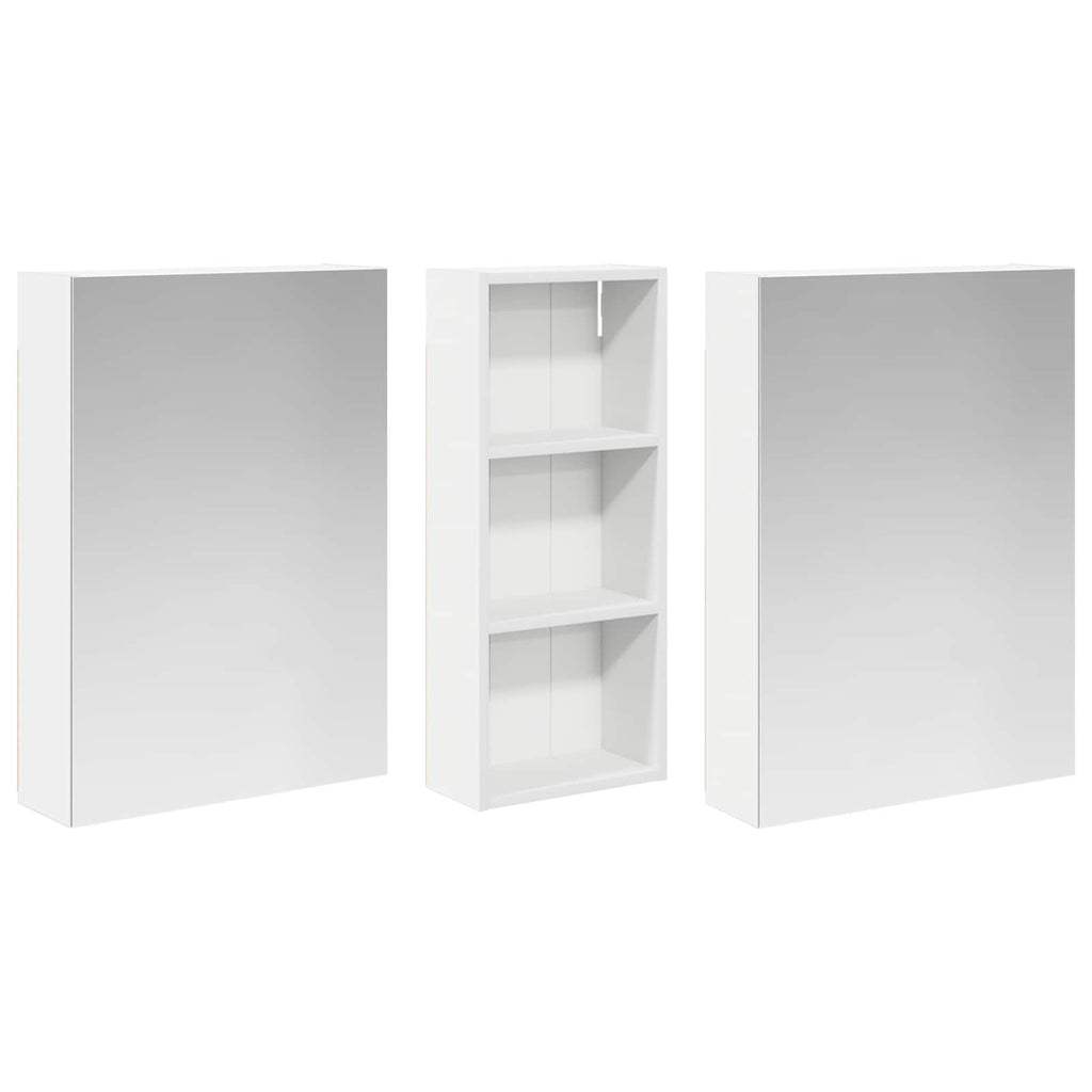 Badezimmerschrank-Set 3 pcs 130 x 14,5 x 70 cm Holzwerkstoff