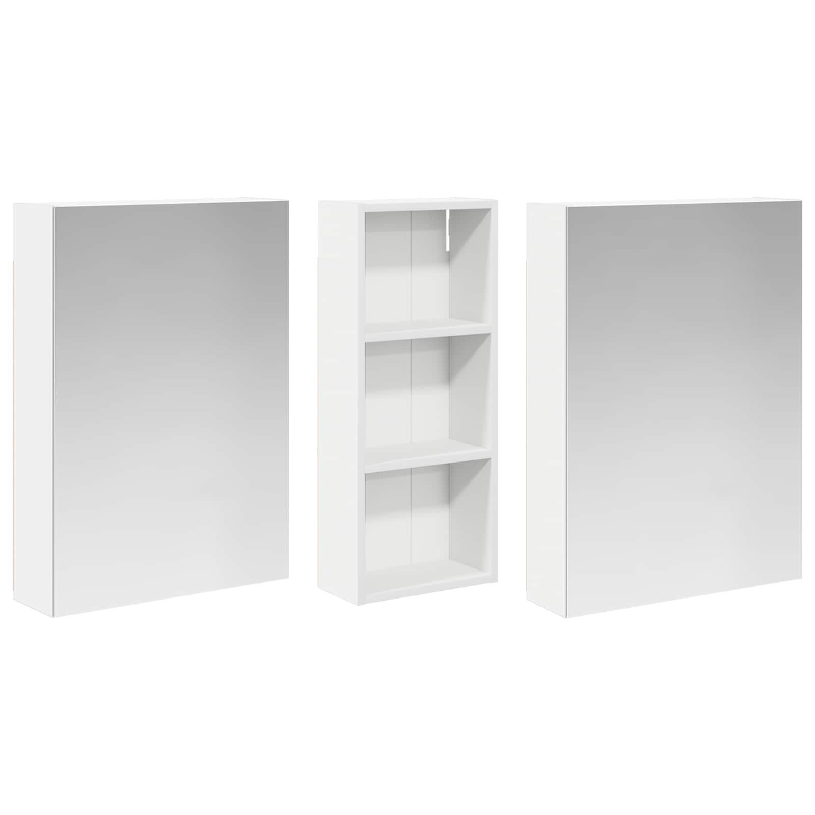 Badezimmerschrank-Set 3 pcs 130 x 14,5 x 70 cm Holzwerkstoff
