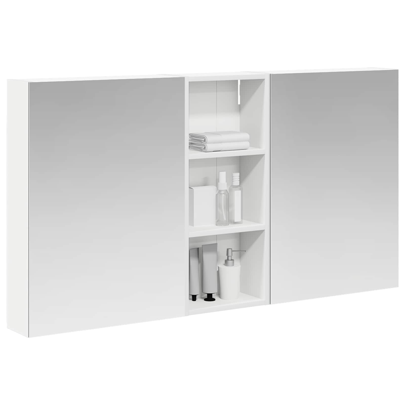 Badezimmerschrank-Set 3 pcs 130 x 14,5 x 70 cm Holzwerkstoff
