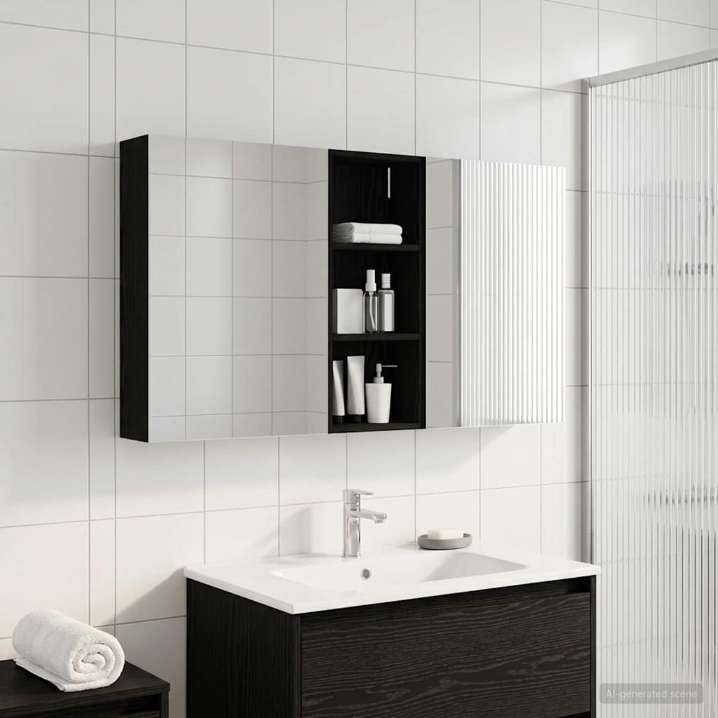Badezimmerschrank-Set 3 pcs 130 x 14,5 x 70 cm Holzwerkstoff