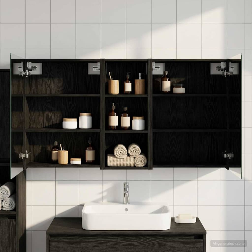 Badezimmerschrank-Set 3 pcs 130 x 14,5 x 70 cm Holzwerkstoff
