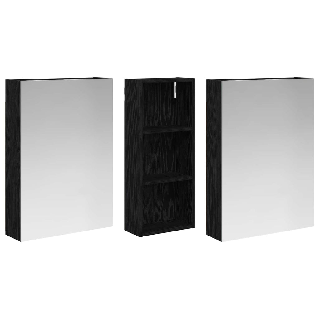 Badezimmerschrank-Set 3 pcs 130 x 14,5 x 70 cm Holzwerkstoff
