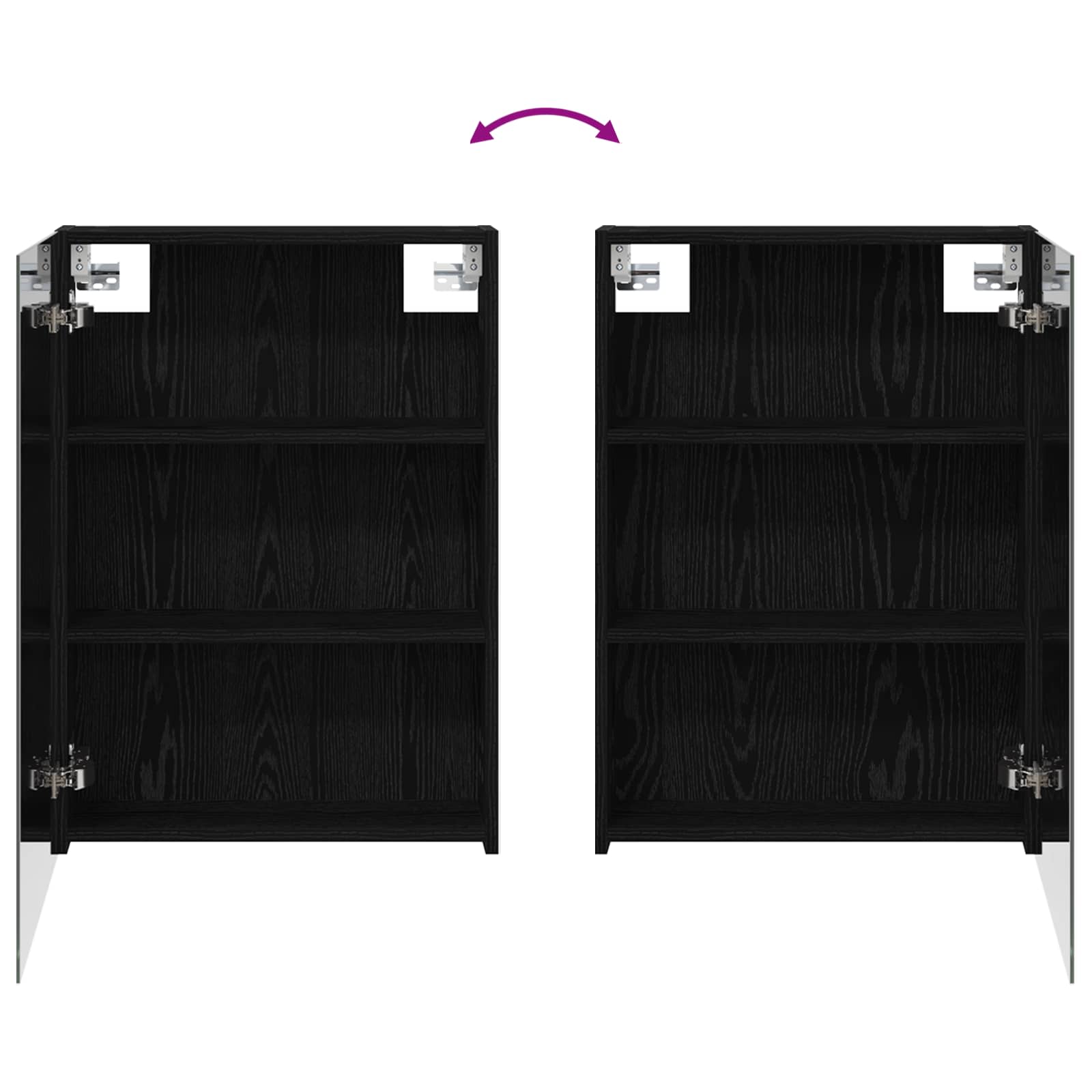 Badezimmerschrank-Set 3 pcs 130 x 14,5 x 70 cm Holzwerkstoff