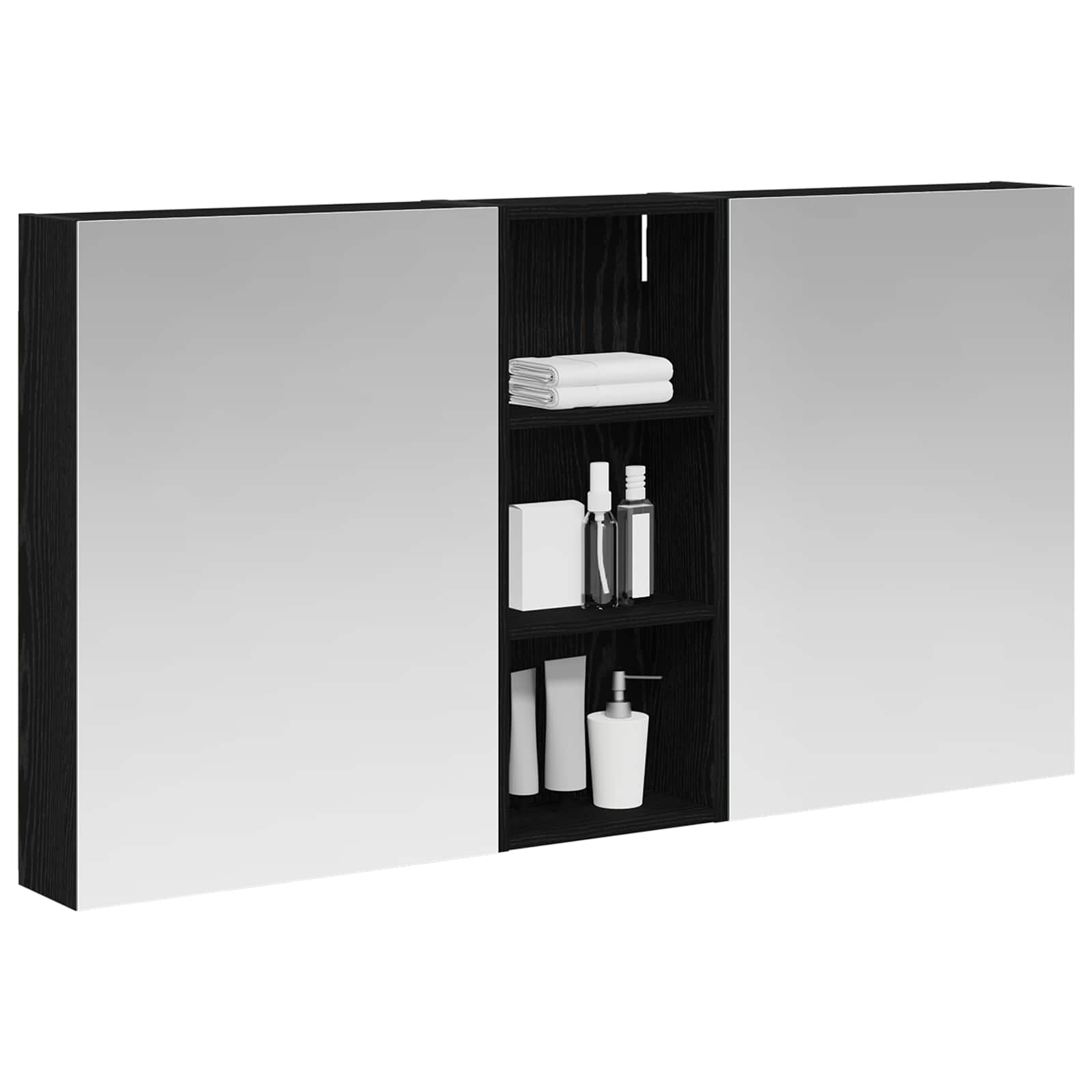 Badezimmerschrank-Set 3 pcs 130 x 14,5 x 70 cm Holzwerkstoff
