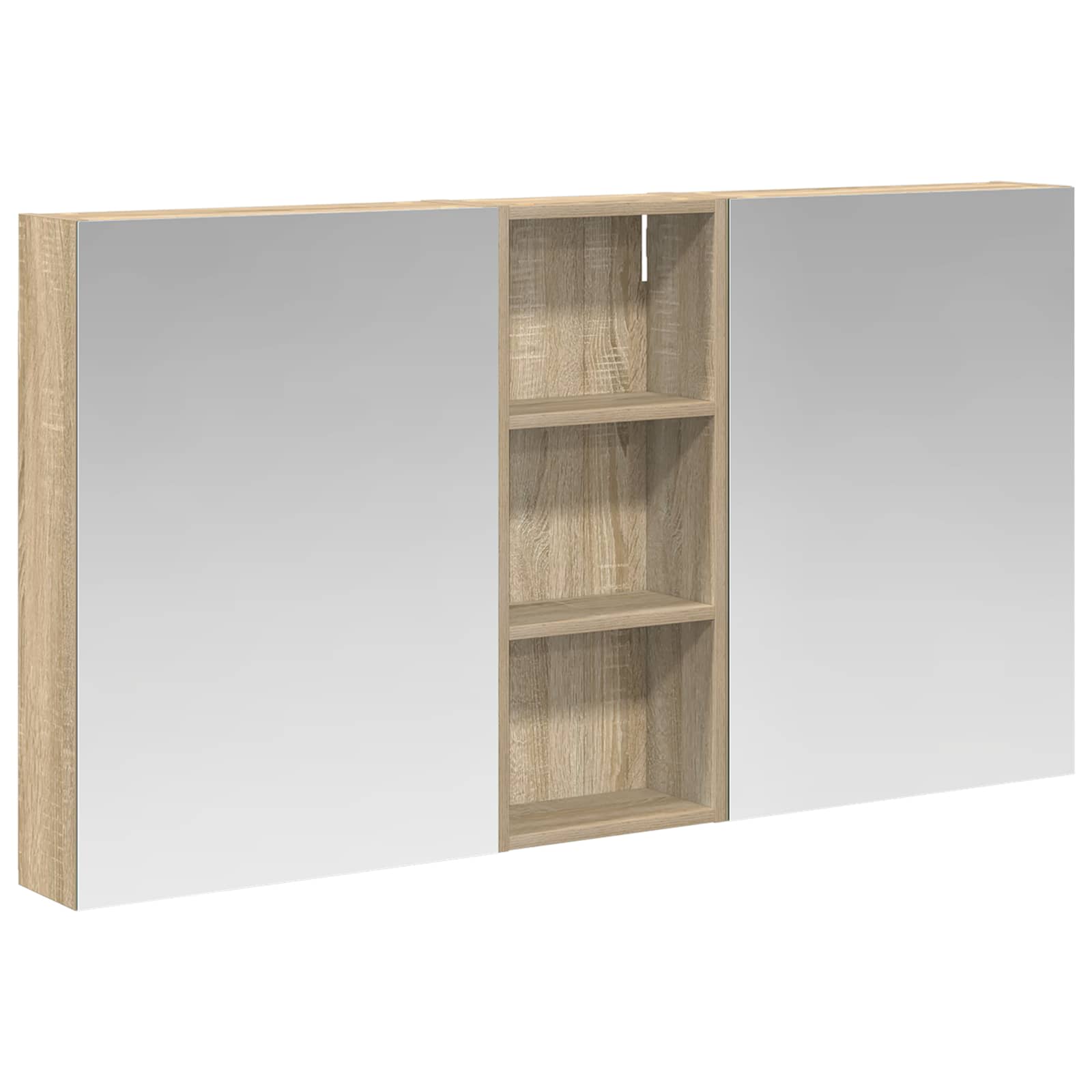 Badezimmerschrank-Set 3 pcs 130 x 14,5 x 70 cm Holzwerkstoff