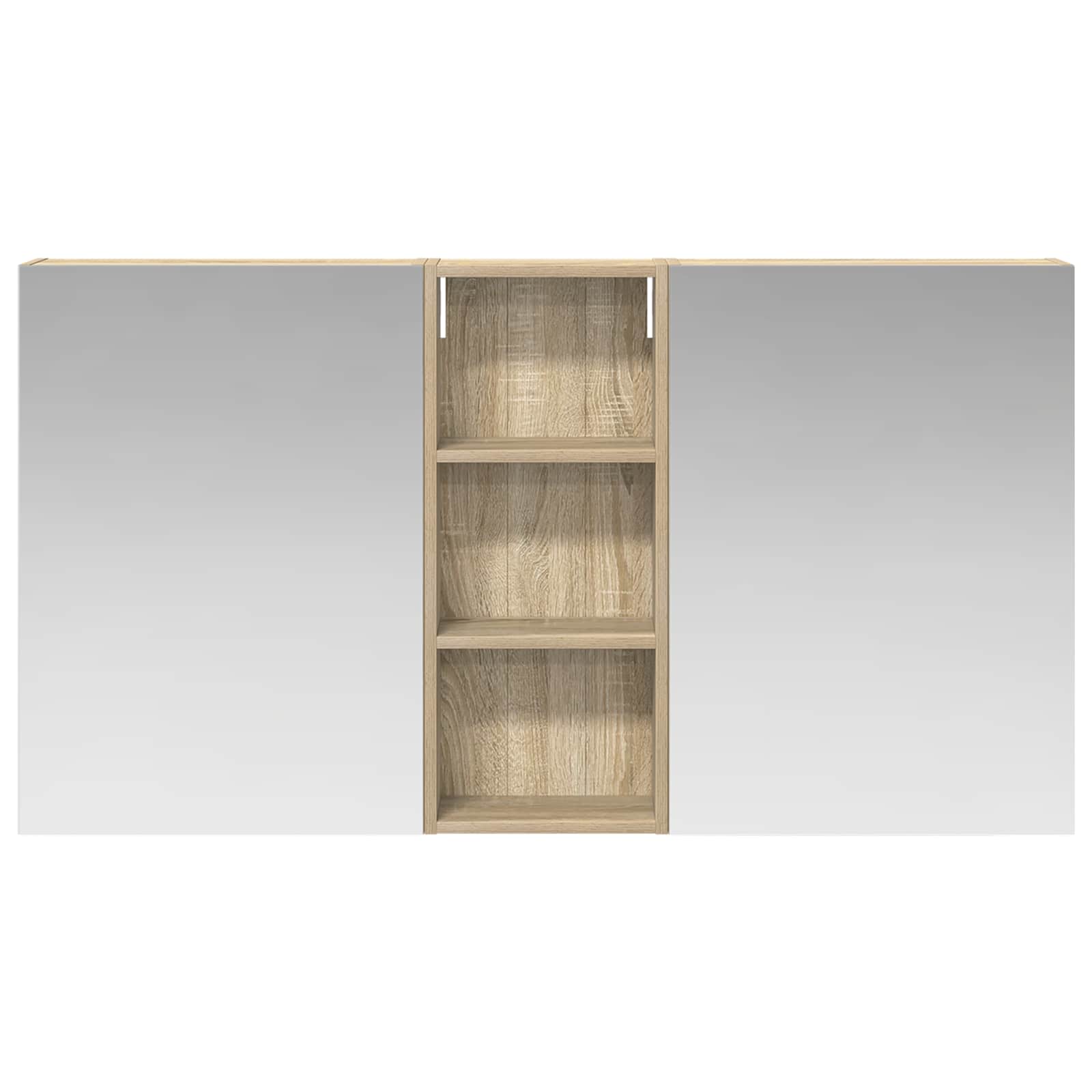 Badezimmerschrank-Set 3 pcs 130 x 14,5 x 70 cm Holzwerkstoff