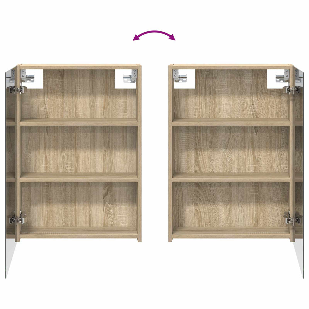 Badezimmerschrank-Set 3 pcs 130 x 14,5 x 70 cm Holzwerkstoff