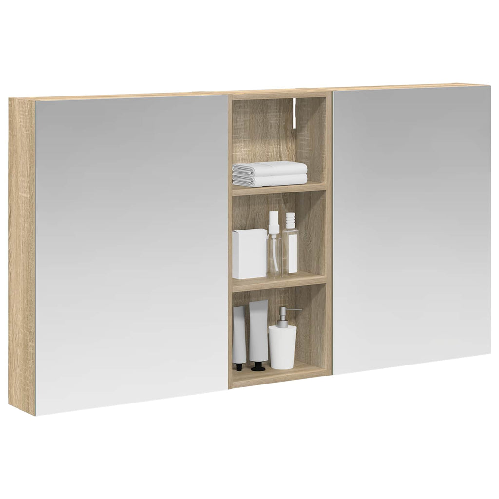 Badezimmerschrank-Set 3 pcs 130 x 14,5 x 70 cm Holzwerkstoff