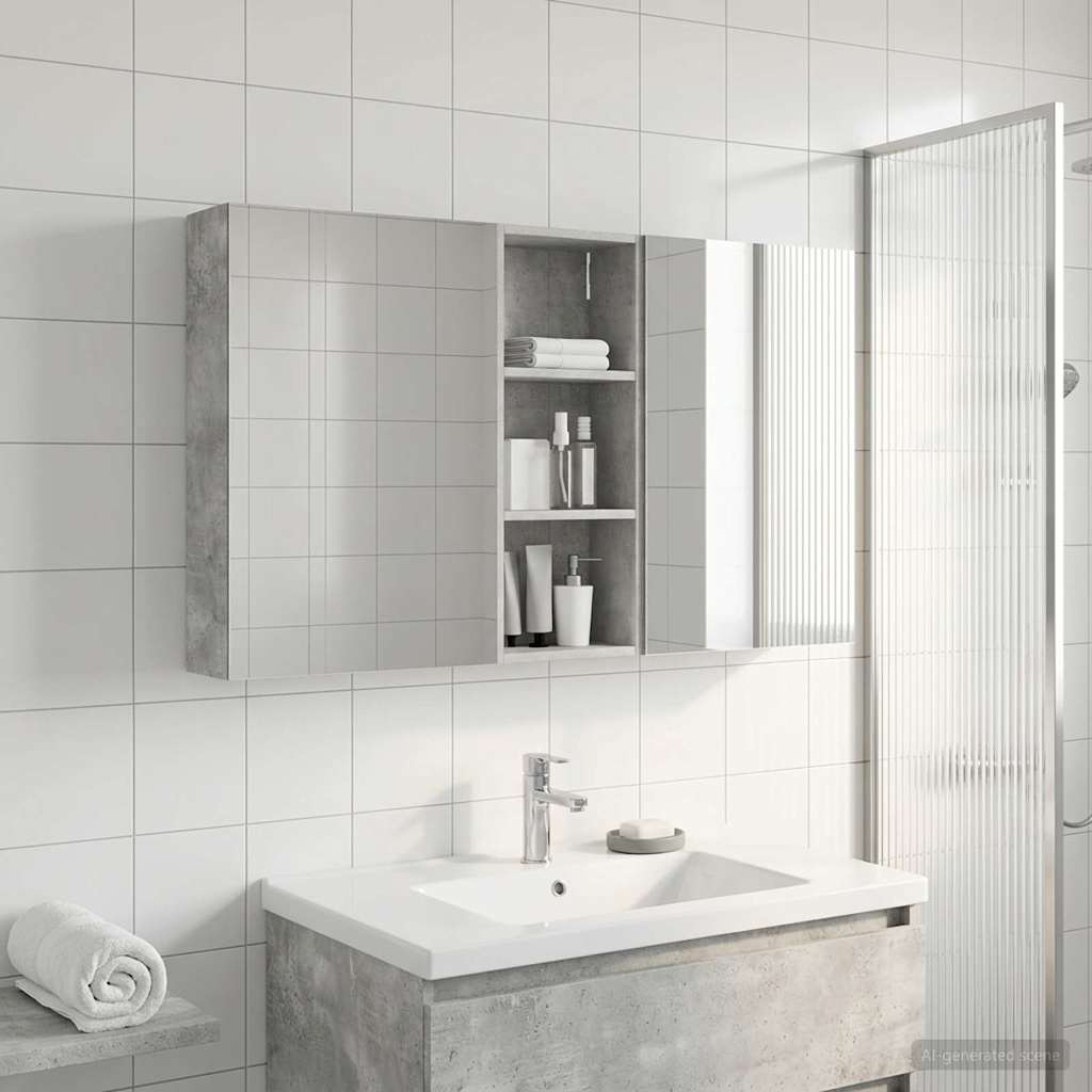 Badezimmerschrank-Set 3 pcs 130 x 14,5 x 70 cm Holzwerkstoff